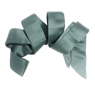 Image of Maya Deluxe Women&#039;s Belt Ladies Satin Sash Waist Tie Ribbon Bow Accessory for Bridesmaids Bridal Wedding Prom Evening Occasion, Misty Green, L XL