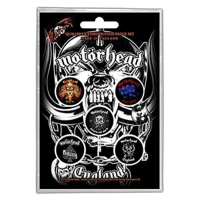 Image of RZ Motorhead England set of 5 pin badges