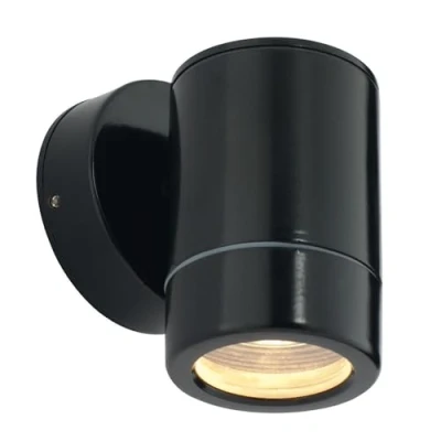 Image of Saxby Odyssey 35W Single Satin Black IP44 Outdoor Garden Wall Spot Light