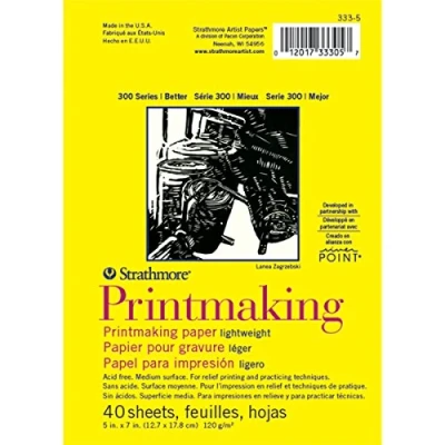 Image of Pro Art Strathmore Printmaking Paper Pad 5 x 7 inch, 40 Sheets, White, 5x7