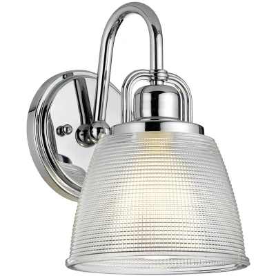 Image of Dublin 1 Light Wall Light, Polished Chrome, Chrome , IP44, G9
