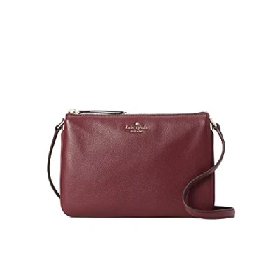 Image of Kate Spade New York Triple Gusset Crossbody (Cherrywood)