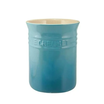 Image of Le Creuset Teal Stoneware Small Utensil Pot