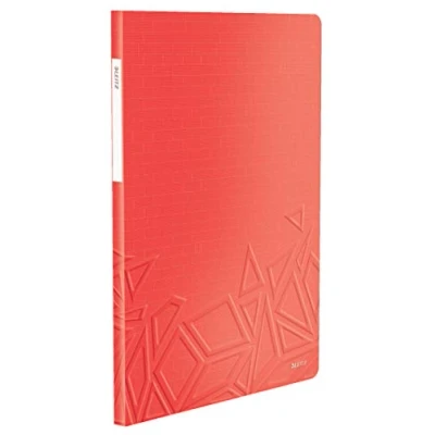Image of Leitz A4 Display Book, 20 Pockets, 40 Sheet Capacity, Transparent Red, Urban Chic Range, 46510020