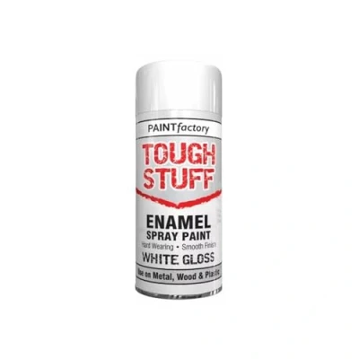 Image of DIOXSTAR Enamel White Gloss Spray Paint, Fast Drying, Suitable for Wood, Plastic, Metal, Interior and Exterior Use, Hard Wearing &amp; Smooth Finish, 400ml (1 PCS)