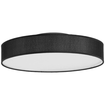 Image of Lindby LED ceiling lamp Saira, Ø 40 cm, black, textile