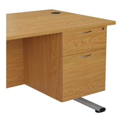Image of Fixed Pedestal 2 Drawers Nova Oak
