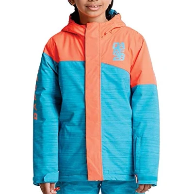 Image of Dare2B Kids Wiseguy Waterproof Insulated Jacket, Multicolor (Aqua/Frycorl), Size 5 6