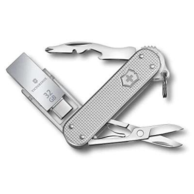 Image of Victorinox, Jetsetter@work Alox, Swiss Army Pocket Knife, Small, Multi Tool, Camping, 6 Functions, Bottle opener, Phillips screwdriver 0/1, magnetic, Scissors