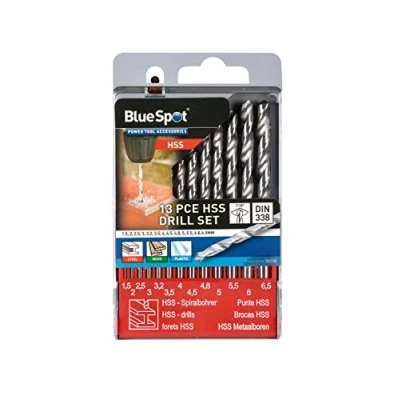 Image of BlueSpot 13 Pce Half Ground HSS Drill Set (1.5mm 6.5mm)