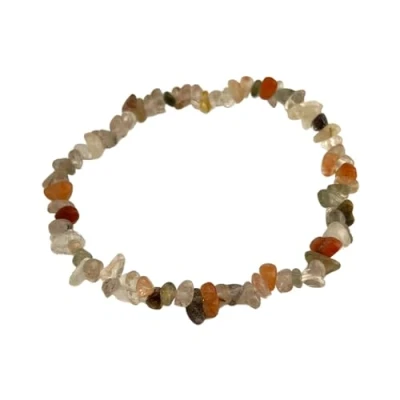 Image of VIE Gemstone Chip Stretch Bracelet (Rutilated Quartz)