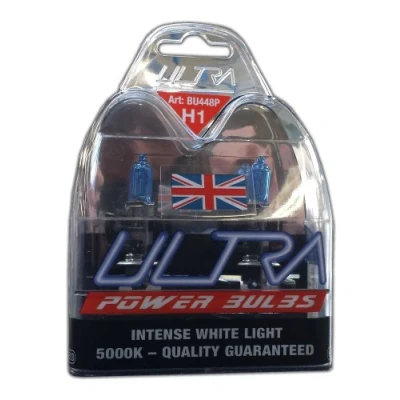 Image of 2x H1 Ultra Power Headlamp/Headlight Bulbs Xenon White Car Bright 5000K BU448P
