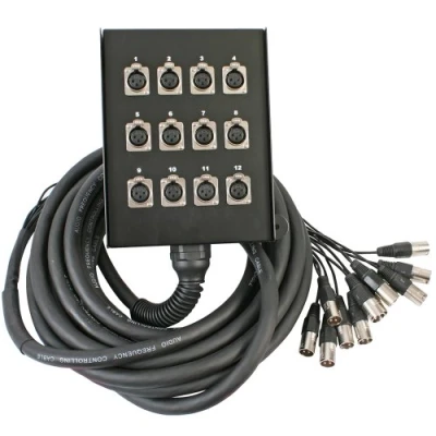 Image of PULSE XLR 12 WAY Multicore Stage or Theatre Box Loom Snake Cable 30m [30 metres]