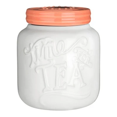 Image of Premier Housewares Pretty Things Tea Canister White
