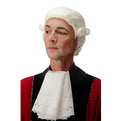 Image of Wig ME UP PT0027 KB80 Lady Man Party Halloween Carnival Baroque Noble Lord Courtier Countess short curls white blond