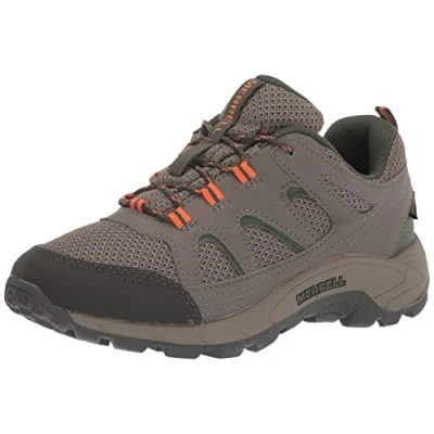 Image of Merrell Kids Oakcreek Low Lace Waterproof Walking Boot, Boulder, 1