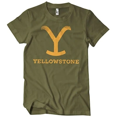 Image of Yellowstone Officially Licensed Mens T Shirt (Olive), X Large