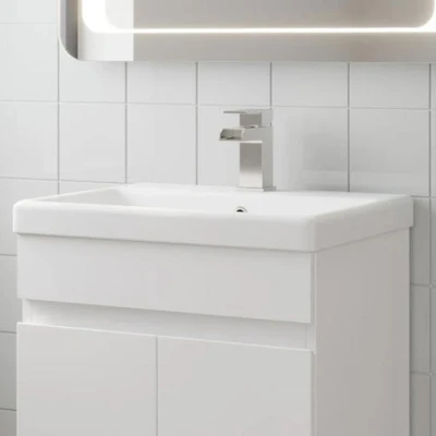 Image of Affine Square Edge White Gloss Recessed Basin 510mm
