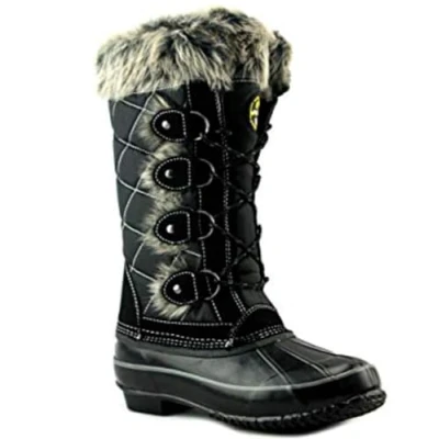 Image of sole london LADIES WINTER SNOW WATERPROOF MUCKER WOMENS THERMAL WELLINGTONS FUR BOOTS