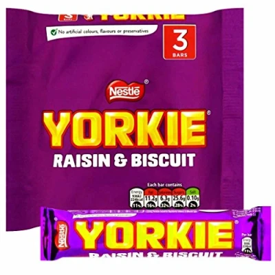 Image of Yorkie Raisin &amp; Biscuit 3 Pack 132g