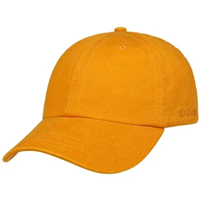 Image of Stetson Rector Baseball Cap Women/Men UV Protection Sun Metal Buckle, with Peak Summer Winter One Size Mustard