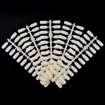 Image of 120 Tips/pack Square Natural Color Flat Practice False Nail Tips for Professional Gel Polish Board Display Book Chart art Salon, HJ NDB019……