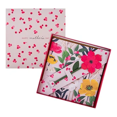 Image of Hallmark Luxury Boxed Mothers Day Card for Grandma Cute Floral Design with Flower Keepsake &amp; Gift Box