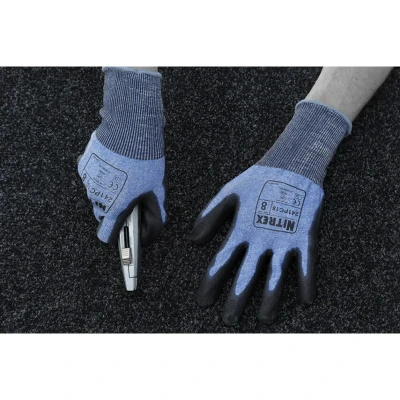 Image of Nitrex 241PC18 Work and Safety Gloves, Bag of 10 Pairs, Size 6 C Rated Cut Resistant Gloves with PU Palm Coating