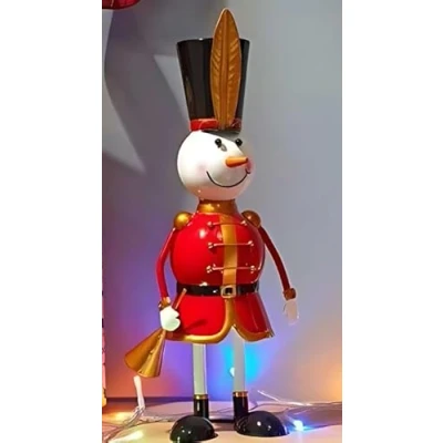 Image of Marco Paul Christmas Snowman Figurine Winter Decorations Xmas Novelty Metal Decoration Hand Painted The Snowman, Cracker. Stocking Filler Table