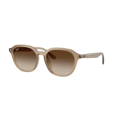 Image of Ray Ban Unisex RB4459D 616613 Sunglasses Acetate Beige Brown Squared Normal Shaded