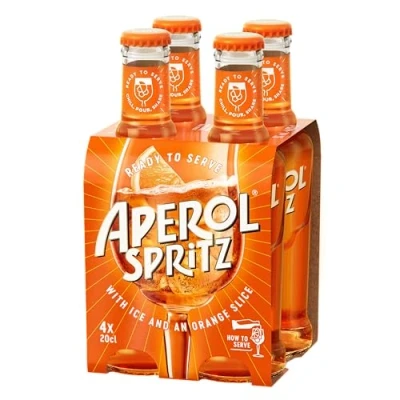 Image of Aperol Spritz Ready To Serve Aperitivo Drink, Multipack 4 X 20cl