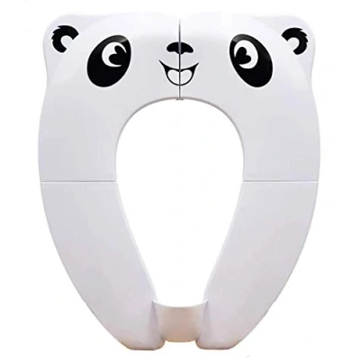 Image of [Upgrade Version] Foldable Potty Seat RIGHTWELL Travel Toilet Seat, Training Portable Toddler PP Material with Carry Bag (White)