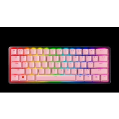 Image of Razer PBT Keycap + Coiled Cable Upgrade Set: Durable Doubleshot Universal Compatibility Removal Tool &amp; Stabilizers Tactically Designed Braided Fiber Quartz Pink