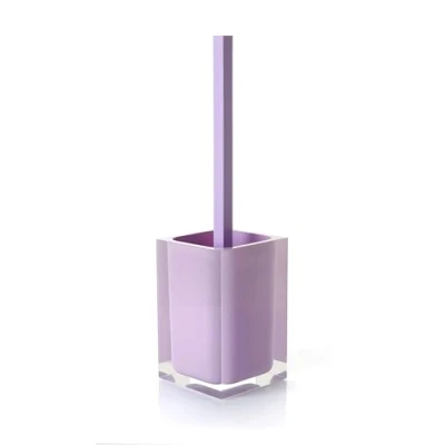 Image of Gedy by Nameeks Rainbow Toilet Brush Holders Lilac RA33 Contemporary Resin Italian Bathroom Accessories Set