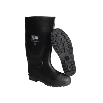 Image of Scan SCAFWWELL8 Industrial Work Safety Wellington Boots Steel Toe Cap Size 8