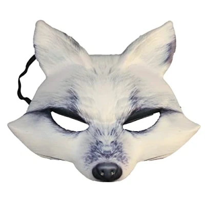 Image of Bristol Novelty PM170 Wolf Mask White EVA, Men, Women, One Size