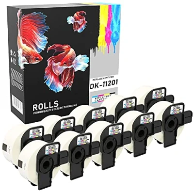 Image of 10 Compatible Rolls DK 11201 29mm x 90mm (400 Labels/Roll) White Address Labels with QL 500 550 560 570 700 720NW 800 810W 820NWB 1050 1110NWB