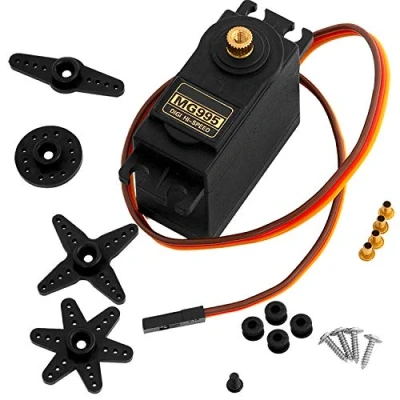 Image of AZDelivery MG995 Micro Digital Servo Motor for RC robot Helicopter Aircraft compatible with Arduino Including E Book!