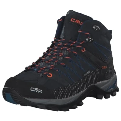 Image of CMP Men&#039;s Rigel Mid Trekking Shoe Wp Shoes, B Blue Flash Orange, 7 UK