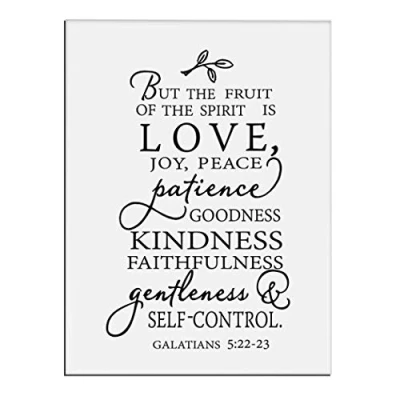 Image of Five Seller Christian Fruit of The Spirit Canvas Wall Art Prints Oil Painting Love Joy Peace Picture Print on Artwork Decoration for Bedroom Livingroom Gift