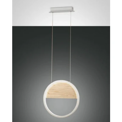 Image of Pierre LED Integrated Pendant Ceiling Light White Glass