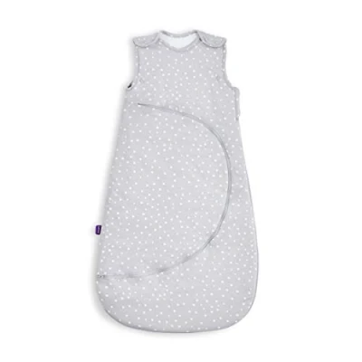 Image of Snuz Baby Sleeping Bag with Nappy Zip For Easy Changes, Super Soft Cotton Bags Poppers, Meets British Safety Standard, White Spot, 2.5 Tog 6 18M