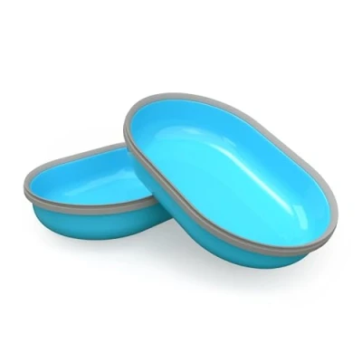Image of Sure Petcare SureFeed Bowl set (Pack of 2) with Integrated Seal, Compatible Microchip Pet Feeder, Works for Wet and Dry Food, Keeps Food Fresh, Blue