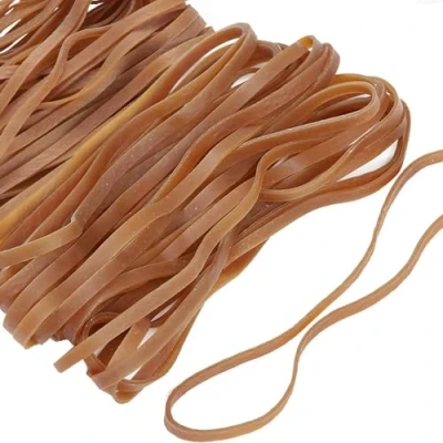 Image of 50 Pcs Large Rubber Elastic Bands,Big Heavy Duty Bands,Large Bands,Strong Thick Bands Set for Home School Office Bank Supplies(Brown)