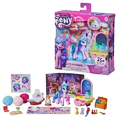 Image of My Little Pony: A New Generation Film Story Scenes Critter Creation Izzy Moonbow 25 Accessories and Pony Toy, F2935