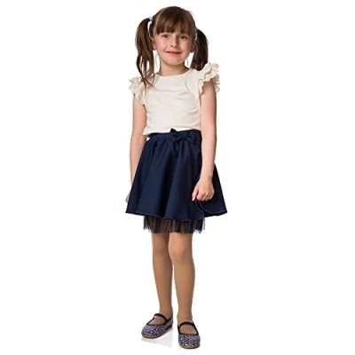 Image of POSE Girls Tights Opaque 40 Denier Plain Microfibre for Kids Colourful Soft White Black School Uniform Ballet Dance Pantyhose 19 Colours and 6 Sizes 152 158, latte caffe