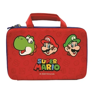 Image of Lexibook MFA50NI Nintendo Super Mario Console Protective Carrying Children Kids Tablet Transportation case, Blue/Red, Cartoon