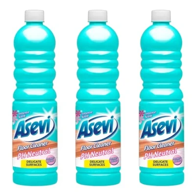 Image of Asevi Floor Cleaner pH Neutral, Delicate Surfaces, Intense Scent, 1L Bottles, Pack of 3