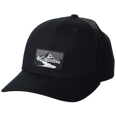Image of Columbia Unisex Mesh Snap Back High, Black/Black/Peak2River, One Size