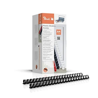 Image of Peach PB416 02 16 mm A4 Binding Combs Black